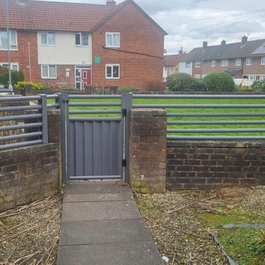 Grey Bespoke Contemporary Fence