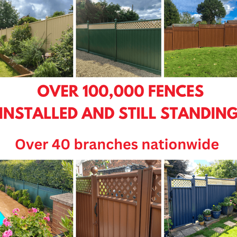 7.7ft-2.35M Wide Colourfence Maintenance Free 25YR Guarantee Brown 1.8m ...