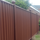 ColourFence Plain Brown Fence with Ball Caps