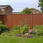 ColourFence Plain Brown Fence with Ball Caps