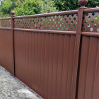ColourFence Trellis Brown with Ball Caps
