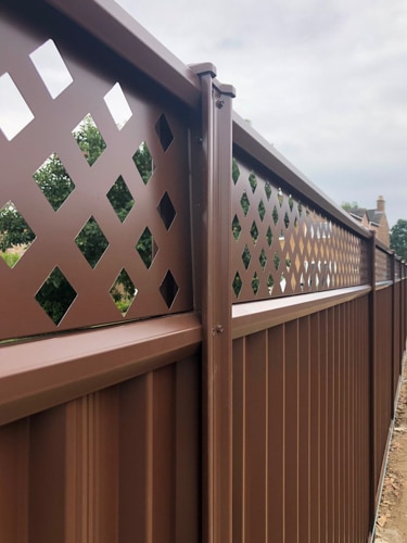 secure fence with trellis