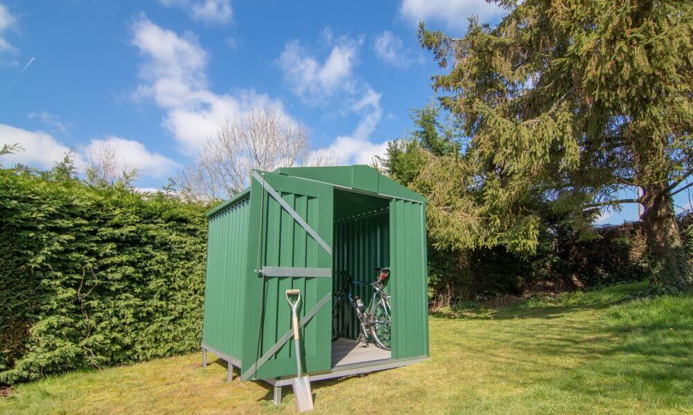 Green ColourShed Metal Garden Shed with Flooring - Exterior Shot