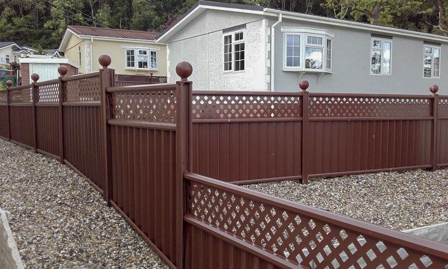 ColourFence installed on gravel