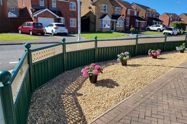 Cream And Green Fence