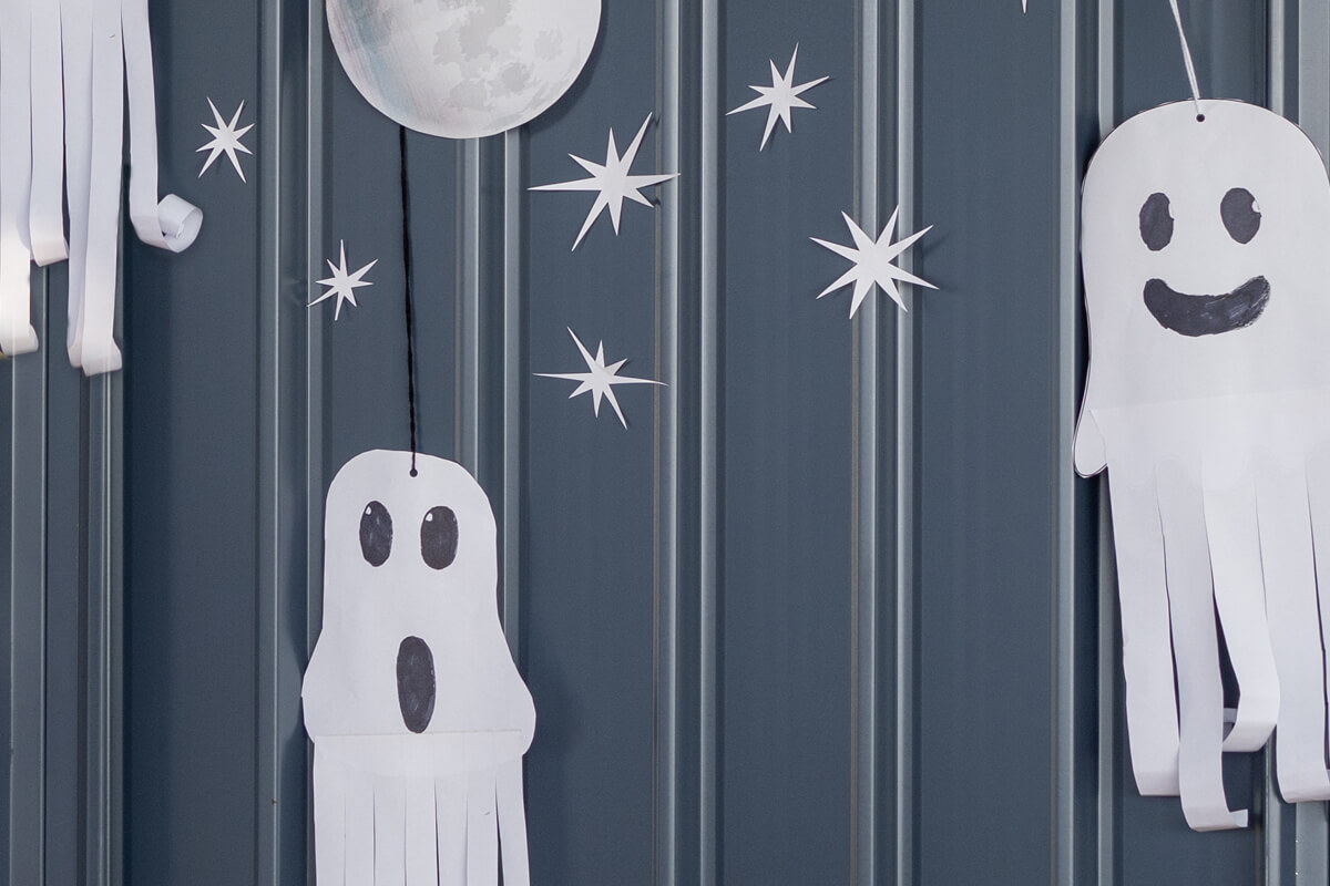 Make a spooky hanging ghost!