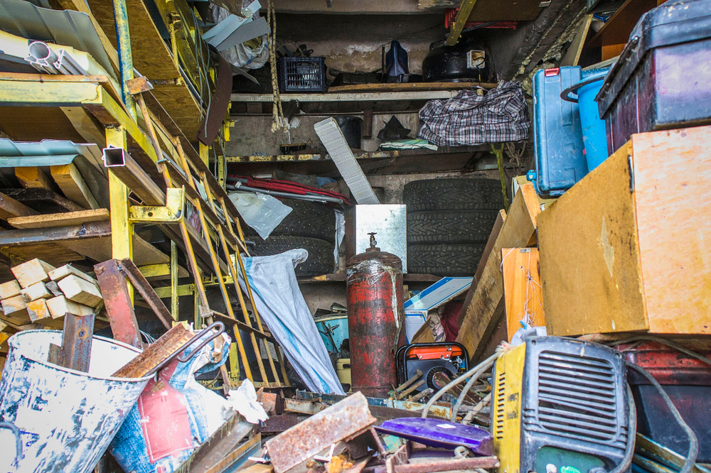 extremely disorganised shed 